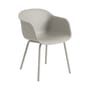 Sessel Fiber OUTDOOR plastikmaterial grau / Recycelbarer Kunststoff - Muuto