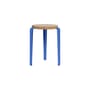 Sgabello Lou metallo blu / H 45 cm - Rovere eco-certificato - TIPTOE