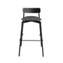 Stapelbarer Barhocker Fromme metall schwarz / H 75 cm - Aluminium - Petite Friture