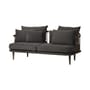Canapé droit FLY tissu gris bois naturel / 2 places - L 162 cm - &tradition