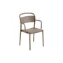 Fauteuil empilable Linear métal beige - Muuto