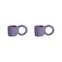 Espressotasse Donut Small keramik violett / Ø 6 x H 5,5 cm - 2er-Set - Petite Friture
