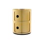 Portaoggetti Componibili materiale plastico oro / 2 cassetti - Metallizzato - Kartell