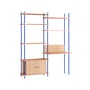 Scrivania Shelving System – s.200.2.E legno naturale / L 162 x H 200 cm x P 52 / 35 cm - MOEBE