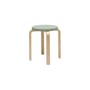 Stappelbarer Hocker E 60 holz grün / Alvar Aalto, 1933 - 4 Füße - ARTEK