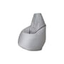 Pouf d'extérieur Sacco Outdoor Medium gris / 68 x 68 cm - Réédition 1968 - Zanotta