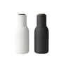 Bottle Salt and pepper pot set plastic material white black / Set of 2 - Soft-touch silicone - Audo Copenhagen