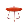 Table basse Eyelet Medium métal orange / Ø 57,5 x H 41 cm - Houe