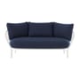 Canapé de jardin 2 places HiRay métal tissu bleu / L 162 cm - Coussins INCLUS - Kartell