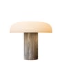 Tropico Media LED Table lamp glass stone white grey / LED - H 32 cm / Glass & marble - Fontana Arte