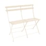 Bistro Bench metal beige / Folding - 2 seater / L 88 cm - Fermob