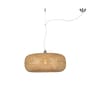 Sospensione Palawan fibre beige legno naturale / Bambù - Ø 60 cm - GOOD&MOJO
