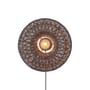Applique con presa Arizona fibre marrone / Ø 50 cm - Rattan - GOOD&MOJO