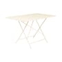 Klapptisch Bistro metall beige / 117 x 77 cm - 6 Personen - Sonnenschirm Loch - Fermob
