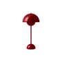 Lampada da tavolo Flowerpot VP3 metallo rosso / H 50 cm - By Verner Panton, 1968 - &tradition