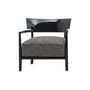 Poltrona imbottita Cara INDOOR materiale plastico tessuto nero / Tessuto - Kartell