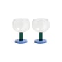 Bicchiere da vino Cantine vetro blu / Set di 2 - & klevering