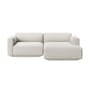 Canapé d'angle Develius B tissu beige / 3 places - L 220 cm / Dormeuse droite - &tradition