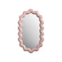 Specchio murale Zigzag materiale plastico rosa / 52.5 x 31.5 cm - Poliresina - & klevering