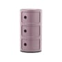 Componibili Storage plastic material purple (1968) / 3 drawers - H 58 cm - Kartell