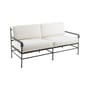 Toscana 2-seater outdoor sofa metal textile white grey black / L 161 cm - iron & fabric - Unopiu