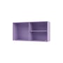 Rangement mural Ripple I bois violet / Vitrine - L 69,6 x P 20 x H 35,4 cm / Verre ondulé - MONTANA