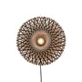 Applique con presa Kalimantan fibre legno beige bambù / Ø 30 cm - GOOD&MOJO