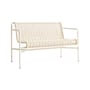 Bank mit Rückenlehne Palissade Cord Dining textil weiß / L 128 cm - Kordel Recycelter Stoff - Hay