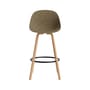 Hochstuhl Mat Chair faser braun / H 75 cm - Alge Marine / Füße Buchenfurnier - Normann Copenhagen