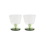 Kelch Petal glas grün / Set von 2 - & klevering