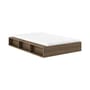 Lit 1 place Ziggy / Pour matelas 120 x 200 cm - Rangements intégrés - KARUP