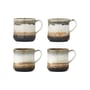 Set de 4 tasses Deana céramique marron / 380 ml - Bloomingville