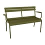 Banc avec dossier Luxembourg métal vert / 2 places - L 131 cm - Fermob