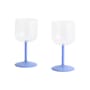 Bicchiere da vino Tint vetro blu / Set di 2 - Hay