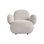 Fauteuil rembourré Toe Flat tissu blanc / Avec accoudoirs - 101 COPENHAGEN