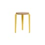 Stappelbarer Hocker Lou metall gelb / H 45 cm - Eiche öko-zertifiziert - TIPTOE