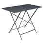 Table pliante Bistro métal gris noir / 97 x 57 cm - 4 personnes - Trou parasol - Fermob