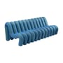 Divano destro Extra Bold Sofa tessuto blu / 3 posti - L 224 cm (12 tubi) - Moustache