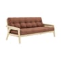Divano convertibile Grab legno marrone / L 204 cm - 3 posti - KARUP DESIGN