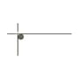 Applique Coordinates W2 grigio argento metallo LED / 80 x 40 cm - Flos