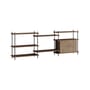 Étagère Shelving System – s.85.3.B bois marron / L 239 x H 85 x Prof. 35 cm - MOEBE