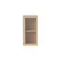 Portaoggetti da parete Case legno naturale / L 35 x H 70 cm - 1 porta vetro scanalato - Bolia