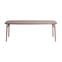 rechteckiger Tisch Week-end metall rot / Aluminium - 220 x 85 cm - Petite Friture