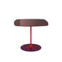 Table d'appoint Thierry verre rouge / 50 x 50 x H 40 cm - Verre - Kartell