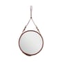 Wandspiegel Adnet leder braun Ø 45 cm - Gubi