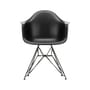 Fauteuil RE DAR - Eames Plastic Armchair plastique noir / (1950) - Pieds noirs / Recyclé - Vitra