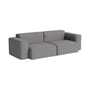 Canapé droit Mags Soft Low Armrest n°1 gris foncé / 2,5 places - L 238 cm - Hay