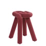 Gepolsterter Hocker Bold textil rot braun gepolstert / Stoff - Moustache