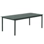 Linear Rectangular table metal green / Steel - 220 x 90 cm - Muuto