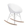 Rocking chair Smatrik materiale plastico trasparente / Pattini legno - Kartell